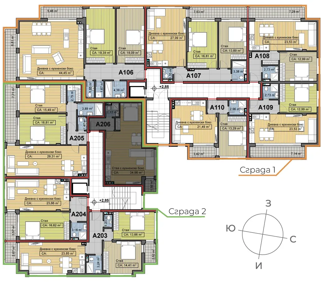 Едностаен апартамент в "MAG Residence", ул. Преки Път №84 - снимка 3